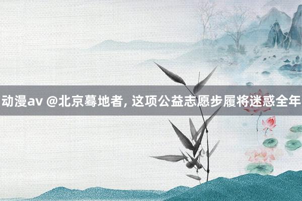 动漫av @北京蓦地者, 这项公益志愿步履将迷惑全年