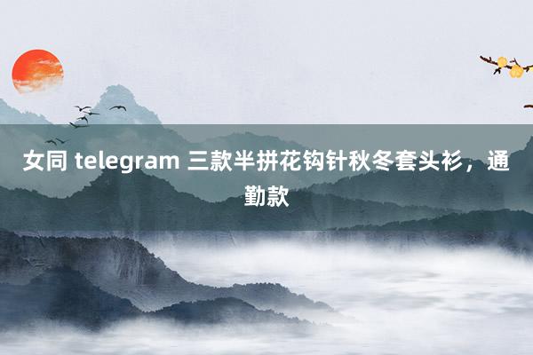 女同 telegram 三款半拼花钩针秋冬套头衫，通勤款