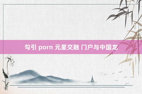 勾引 porn 元星交融 门户与中国龙