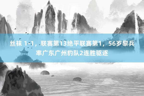 丝袜 1-1，联赛第13绝平联赛第1，56岁黎兵率广东广州豹队2连胜驱逐